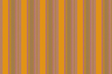 Elowing background textile fabric, folk seamless pattern vector. Uraphic lines vertical texture stripe in amber and violet colors palette.