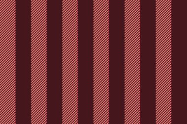 Dikey çizgili tekstil, çıplak çizgi desenli arka plan. Jimnastik vektörü kumaş dikişsiz desen kırmızı ve koyu renk paletinde.