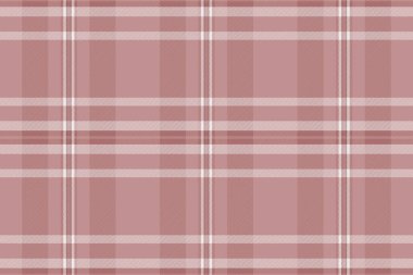 Ev yapımı kumaş desenli ekose, Hintli vektör tartan dikişsiz. Gül kahverengi ve kırmızı renk paletinde tekstil dokusunu kontrol etmek zor.