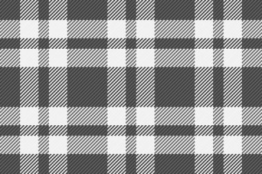 Yazdırma desenli tekstil, canlandırma tartan vektör kumaşı. Xmas arkaplanı beyaz ve nötr renk paletinde ekoseli kontrol et.