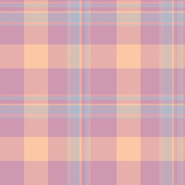 Eşarp tartan desenli arka plan, kapalı dokuda dikişsiz. Ekose vektör kumaşını ışık ve turuncu renk paletinde kontrol et.