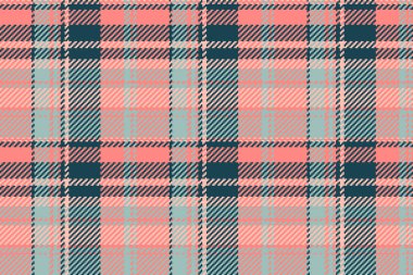 Muhteşem tartan vektör tekstili, karnaval dokusu dikişsiz kumaş. Elbise ekoseli arka plan denetimi kırmızı ve pastel renk paleti ile.