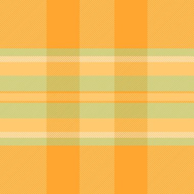 Noel kumaşsız tartan, ekoseli kumaş deseni kontrolü. Kehribar ve turuncu renk paletinde tekstil arka plan vektörünü boya.