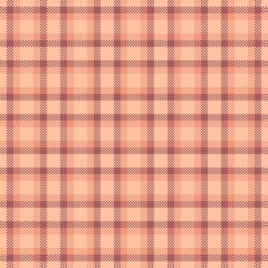 Makara dokusunu kontrol et kumaş, kış vektör şablonu. Koleksiyon ekoseli tartan kırmızı ve turuncu renk paletinde dikişsiz.
