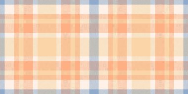 İnce bir geçmiş taraması, kusursuz ekose vektör. Hücre dokusu tartan desenli turuncu ve eski dantel renk paleti.