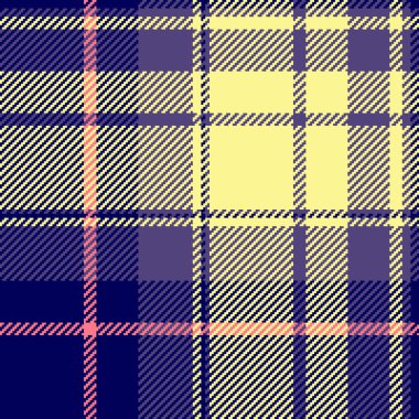 Bu canlı, pürüzsüz ekoseli desen donanma, mor, sarı ve pembeyi harmanlıyor. Moda tekstili, dijital arka plan ya da kırtasiye için mükemmel. Geleneksel tartanın modern ve şık kıvrımı.