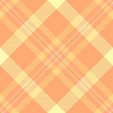 Yaz kontrol tartan dokusu, Checker desenli tekstil vektörü. Tazılar arka plan ekoseli kumaş turuncu ve sarı renk paleti.
