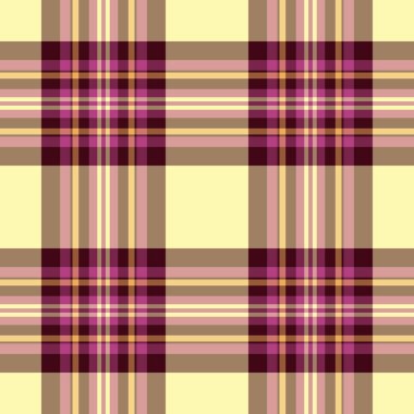 Tatil, kusursuz doku kontrolü, sonbahar tekstil vektör ekoseli. Temel desen tartan arkaplan kumaşı turuncu ve açık renk paleti ile.