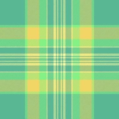 Parti kumaşı desenli tartan, geometrik vektör kontrollü ekose. Nane ve sarı renk paletinde en iyi tekstil deseni pürüzsüz arkaplan.