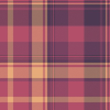 İzli ekose kumaş dokusu, dikişsiz deco kontrol. Kırmızı ve pastel renk paletinde sessiz desen arka plan tekstil vektörü.