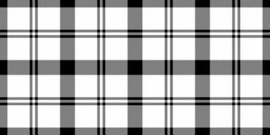Japon tekstil kumaşı, yeni doğan vektör şablonu kontrolü. Kaz tartan dokusu arka planı siyah ve beyaz renk paletinde pürüzsüz.