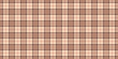 Mutlu tartan dokusu, dikişsiz vektör deseni. Yemek kumaşı arkaplan kontrolü turuncu ve açık renk paleti ile ekose.