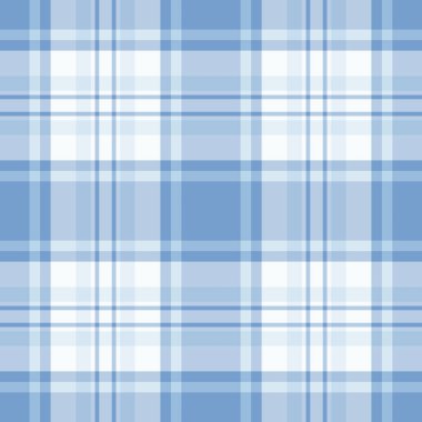 Satın alma kontrolü tekstil kumaşı, yeni yıl tartan deseni. Lüks ekose vektör dokusu ışık ve mavi renk paletinde pürüzsüz.