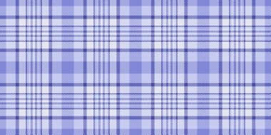 Japonya doku vektör arka planı, tekstil dikişsiz ekose kravat. 1960 'ların tartan desenli kumaş denetimi mavi ve açık renk paletinde.