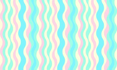 Canlı pastel dalga desenli arka plan. Web siteleri, sosyal medya, markalaşma ve tekstil tasarımı için mükemmel. Bu neşeli, soyut görüntü neşe ve hafifliği çağrıştırıyor..