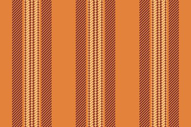 Canlı kumaş dikey desen, yetenek vektör çizgileri dokusu. Arka plan tekstil şeridini turuncu ve kırmızı renklerle kaplayan palet.