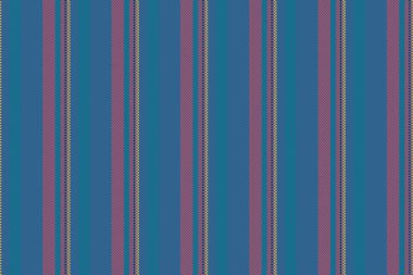 Ardışık çizgili dikey doku, Krallık kumaşı arka plan çizgileri. Rree tekstil deseni, cyan ve kırmızı renk paletinde dikişsiz vektör.