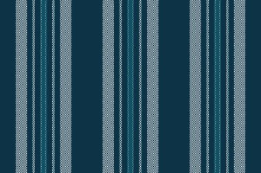 Hasic stripe dikişsiz kumaş, vektör desenini üst üste koy. Bepetitive lines tekstil arkaplan dikey koyu ve spa mavi renk paleti.