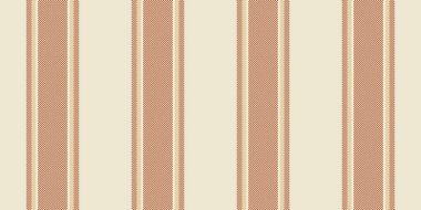 Kontrast çizgili doku arka planı, ağ tekstil vektörü pürüzsüz. Avcı çizgileri ışık ve turuncu renk paletindeki kumaş dikey desen.