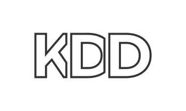 KDD logo tasarım şablonu güçlü ve modern kalın metin ile. Basit ve minimal tipografi içeren ilk tabanlı vektör logosu. Modayı takip eden şirket kimliği markalar için ideal..