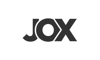 JOX logo tasarım şablonu güçlü ve modern kalın metinlerle. Basit ve minimal tipografi içeren ilk tabanlı vektör logosu. Modayı takip eden şirket kimliği markalar için ideal..