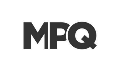 MPQ logo tasarım şablonu güçlü ve modern kalın metinlerle. Basit ve minimal tipografi içeren ilk tabanlı vektör logosu. Modayı takip eden şirket kimliği markalar için ideal..
