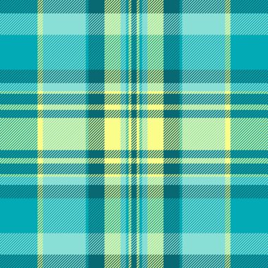 Kabile kumaşı deseni pürüzsüz, sessiz ekose tartan vektörü. İlham dokusu arka plan kontrolü Cyan ve teal renk paletinde tekstil.