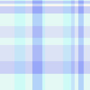 Arkaplansız tartan, iplik vektörü tekstil desenini kontrol eder. Hipster doku ekose kumaş kontrol açık ve mavi renk paleti.