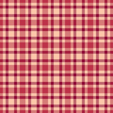 Sıcak kırmızı tonlarda, kusursuz ekose desenli. Arka plan, giyim veya dijital projeler için klasik tekstil tasarımı. Çok amaçlı, zamansız bir seçim..