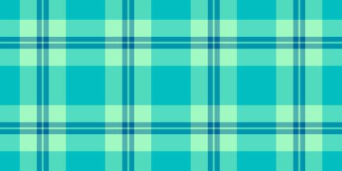 Tuvalin arka planı pürüzsüz, tazı dişi ekoseli kumaş kontrolü. Gök mavisi ve cyan renk paletinde Geometri tartan dokusu kumaş vektörü.