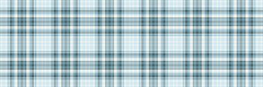 Doğrudan arka plan tartan dokusu, düzenli tekstil dikişsiz kumaş. Cyan ve açık renk paletinde büyük vektör ekoseli kontrol deseni.