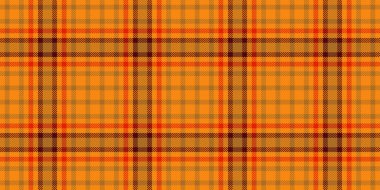 Boya vektör dokusu pürüzsüz, doğum günü kumaşı desenli tartan. Bireysellik arka plan ekoseli tekstil kontrol parlak ve turuncu renk paleti.