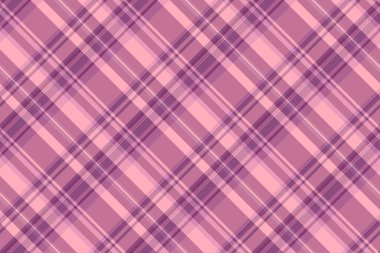 Fashion seamless fabric vector, male background plaid pattern. October textile check tartan texture in pink and red colors palette.