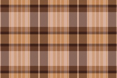 Long seamless vector texture, trade check fabric plaid. Installing background tartan pattern textile in orange and light colors palette.
