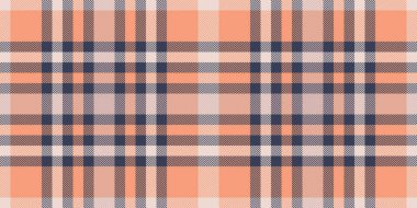 Kişisel vektör özgeçmiş kontrolü, desensiz kumaş dokusu. Paisley desenli açık renkli ve turuncu paletli ekose kumaş..