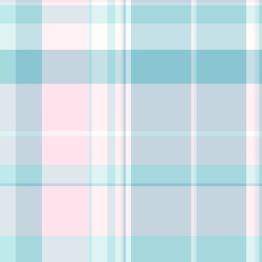 Pastel arkaplan dokusu, iyi vektör ekoseli kumaş. Şablon kontrol kumaş dikişsiz tartan ışık ve saf gümüş renk paleti.