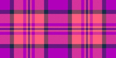 Dünya çapında kumaş dokusu arkaplanı, şablon ayarlanıyor. Krallık tartan tekstil vektörü ekoseli mor ve kırmızı renk paleti.