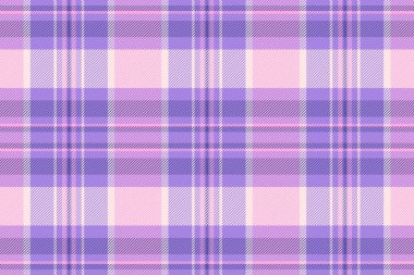 Bebek özgeçmişi kusursuz, şapka vektör tartan dokusu. Çevrimiçi kumaş desenli ekose mor ve pembe renk paleti.
