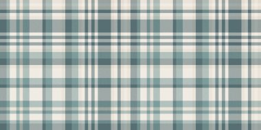 Tuval desenli tekstil dokusu, renksiz kumaş vektörü. Pastel ve beyaz renk paletinde ekoseli ekoseli tartan kontrolü.
