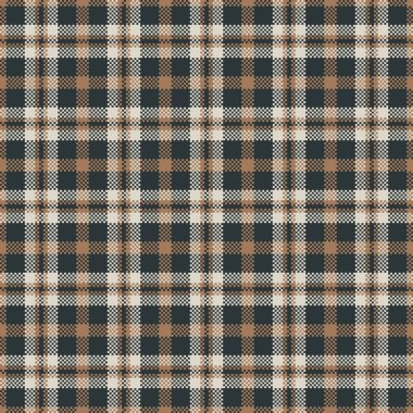 Sonbahar desenli tartan vektör, sınır arkaplan tekstil dokusu. Koyu ve turuncu renklerde ekose kumaşı kontrol et..