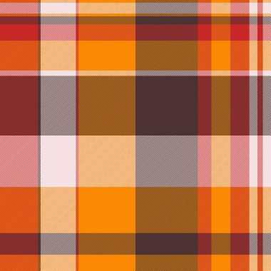 Kral şablon arka planı, küçük tekstil dikişsiz vektör. Parlak ve koyu renk paleti ile etkileyici desen kumaş ekose kumaş..