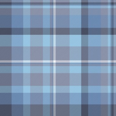Kısmen ekose kumaş, pamuk desenli tartan kontrolü. Mavi ve pastel renk paletinde warp vektörsüz kumaş deseni.