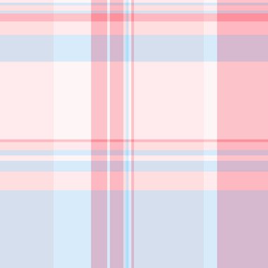 Davetiye şablon kontrol vektörü, tam tartan kumaş dokusu. Açık ve açık pembe renk paletinde desenli ekosesiz arka plan kumaşı.