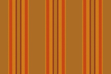 Halı dokusu dikey vektör, bal çizgileri desen arka plan. Peritage tekstil kumaş çizgisi turuncu ve parlak renk paletinde pürüzsüz..