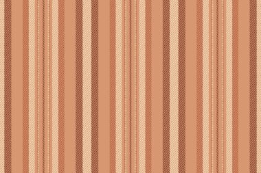 Llowing pattern vertical texture, bed lines fabric seamless. Fonceptual stripe vector background textile in orange and blanched almond colors palette.