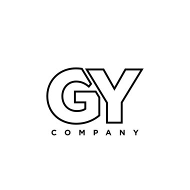 Moda harfi G ve Y, GY logo tasarım şablonu. Şirket kimliği için asgari monogram tabanlı logotype.