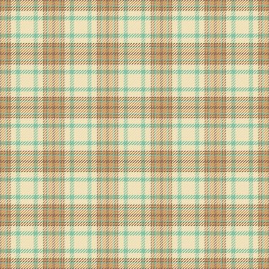 Mat vektör tartan pürüzsüz, kovboy şablonu kontrol. Mevsim ekose kumaş dokusu turuncu ve açık renk paleti.