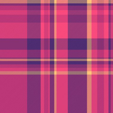 Oktoberfest tekstil deseni, bebek dokusu kontrolü. Strip vektör kumaş ekose pembe ve mor renk paleti.