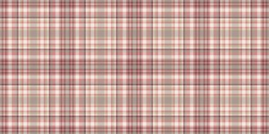 Düğün dokusu pürüzsüz tekstil, fiber kumaş kontrolü. Kırmızı ve açık renk paletinde tartan ekose vektör deseni dekore ediliyor.
