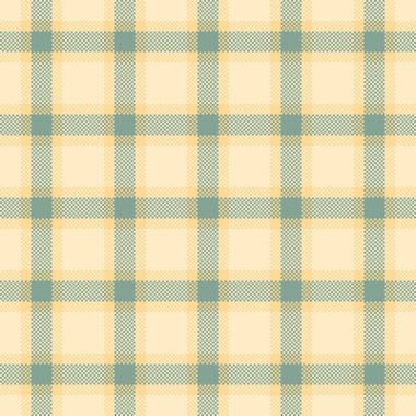 Boyutsal vektör deseni, satır aralıksız tekstil kontrolü. Dükkan arka plan ekose kumaş ışık ve kehribar renk paleti.